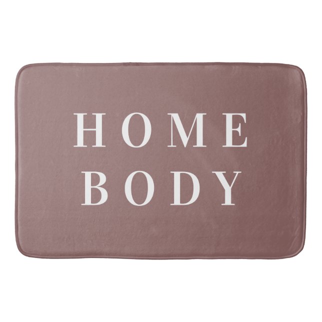 Homebody Minimal Brown Bath Mat (Front)