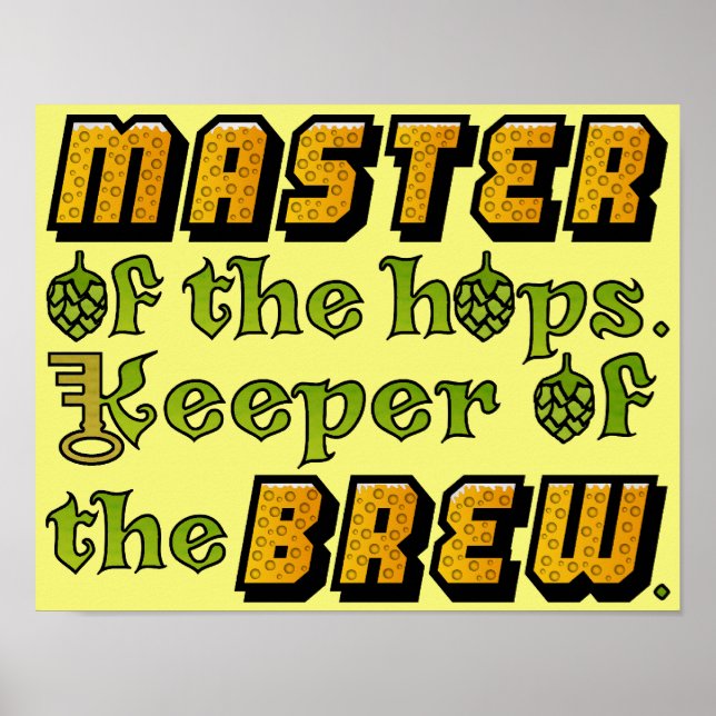 Homebrew Beer Brewer Brewery Poster (Front)