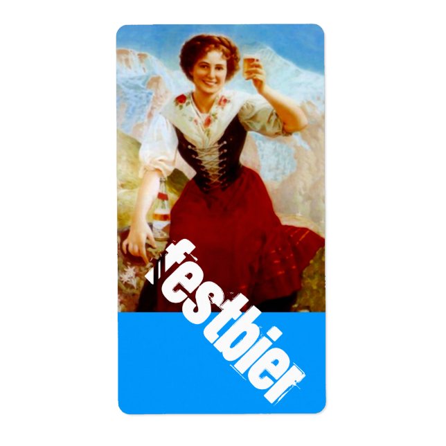 Homebrew labels Oktoberfest Festbier dirndl Toast (Front)