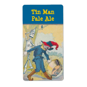 Homebrew labels Tin Man Scarecrow Vintage Oz
