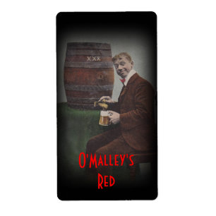Homebrewing Beer Bottle Label O'Malley's Red Lager