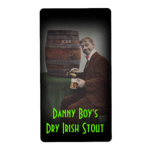 Homebrewing Beer Label Danny Boy's Irish Stout