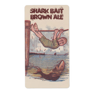 Homebrewing Shark Bait Brown Ale Antique Fun Label