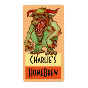 Homebrewing Supplies Beer Fun Party Monster Label