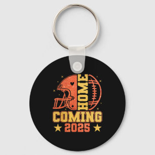 Homecoming 2025 Hoco Football Mama Girl Orange Gol Key Ring