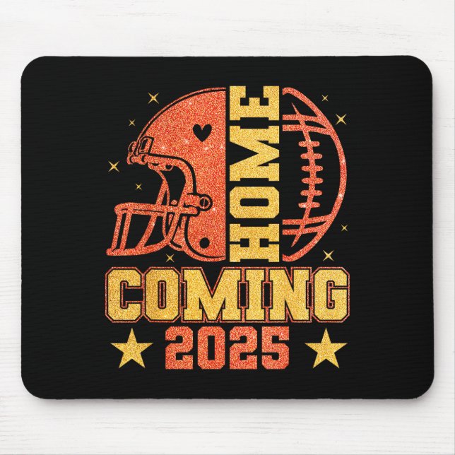 Homecoming 2025 Hoco Football Mama Girl Orange Gol Mouse Pad (Front)