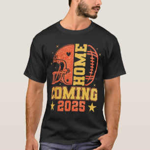Homecoming 2025 Hoco Football Mama Girl Orange Gol T-Shirt