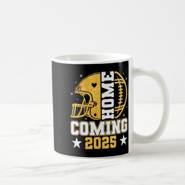 Homecoming 2025 Hoco Football Mom Mama Girl Footba Coffee Mug (Right)