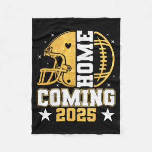 Homecoming 2025 Hoco Football Mom Mama Girl Footba Fleece Blanket