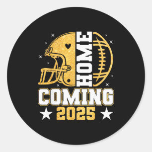 Homecoming 2025 Hoco Football Mum Mama Girl Footba Classic Round Sticker