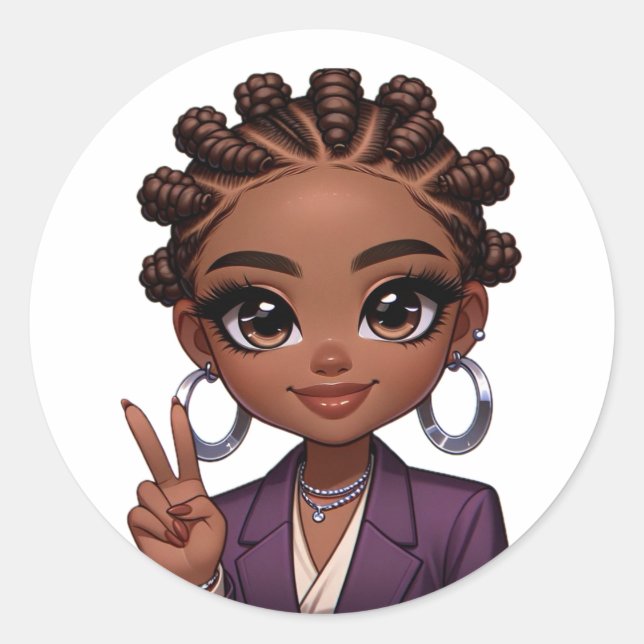 Homegirl Not Worth my PEACE Classic Round Sticker (Front)