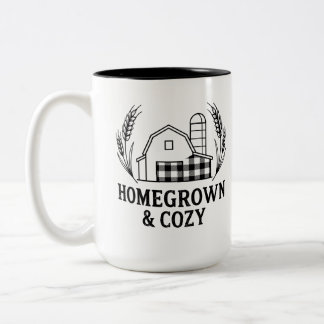 Homegrown & Cosy Farmhouse Barn Two-Tone Coffee Mug