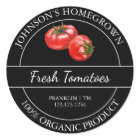 Homegrown Garden Fresh Organic Tomato Label