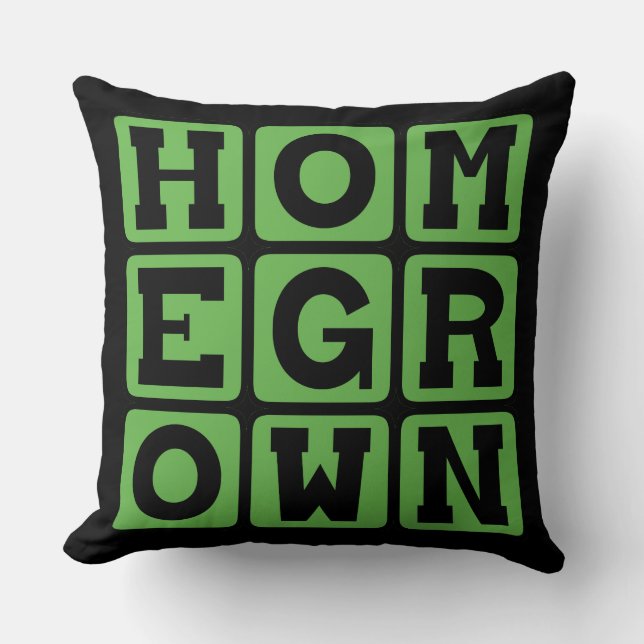 Homegrown, Gardened at Home Cushion (Front)
