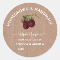 Homegrown & Handmade Raspberry Jam Kraft Paper