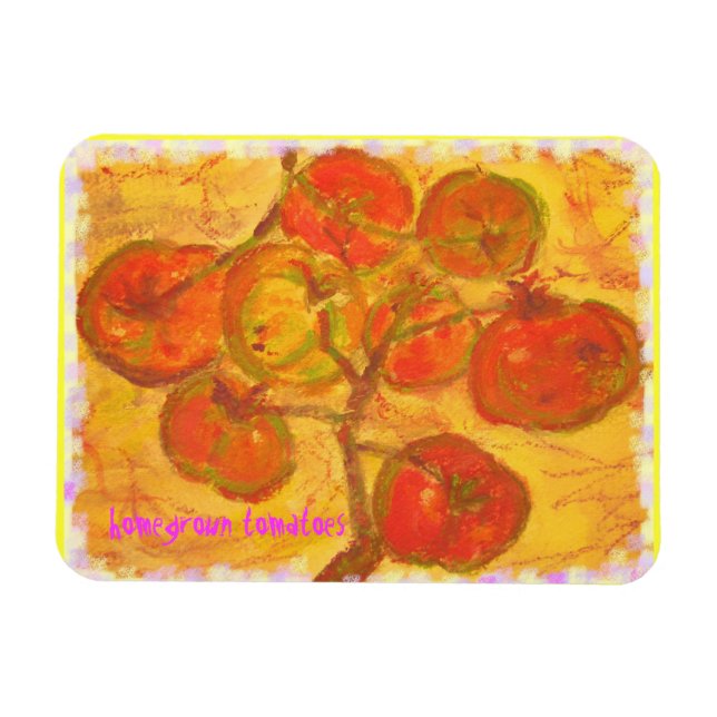 homegrown tomatoes art magnet (Horizontal)