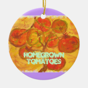 homegrown tomatoes ceramic tree decoration