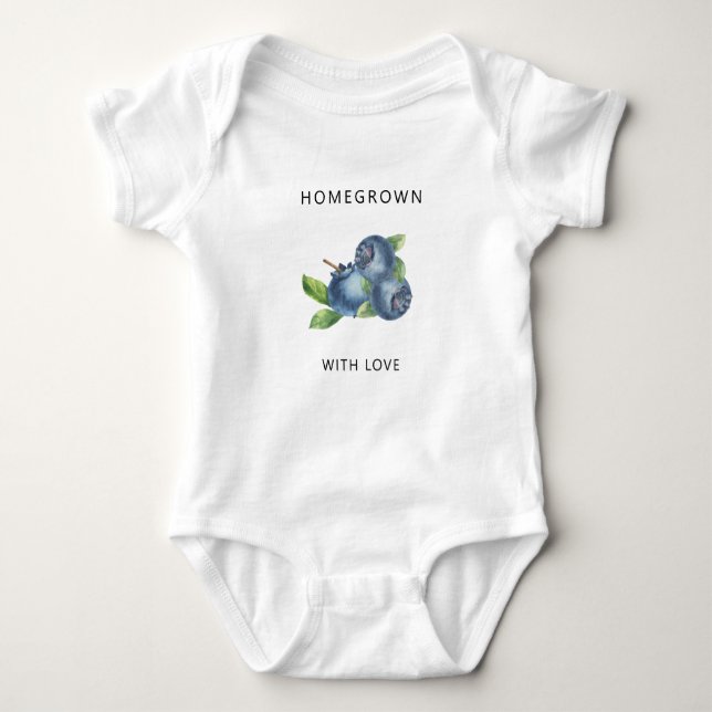 Homegrown with love - Watercolor Blackberry - Baby Bodysuit (Front)