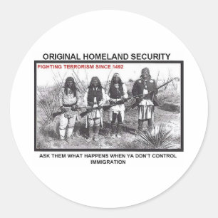 Homeland Security 1492 Classic Round Sticker