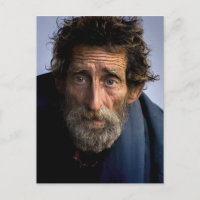 Homeless and Helpless Bearded Man