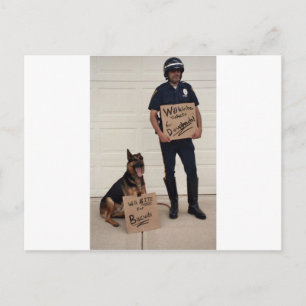 Homeless Cop Tee Shirt Postcard