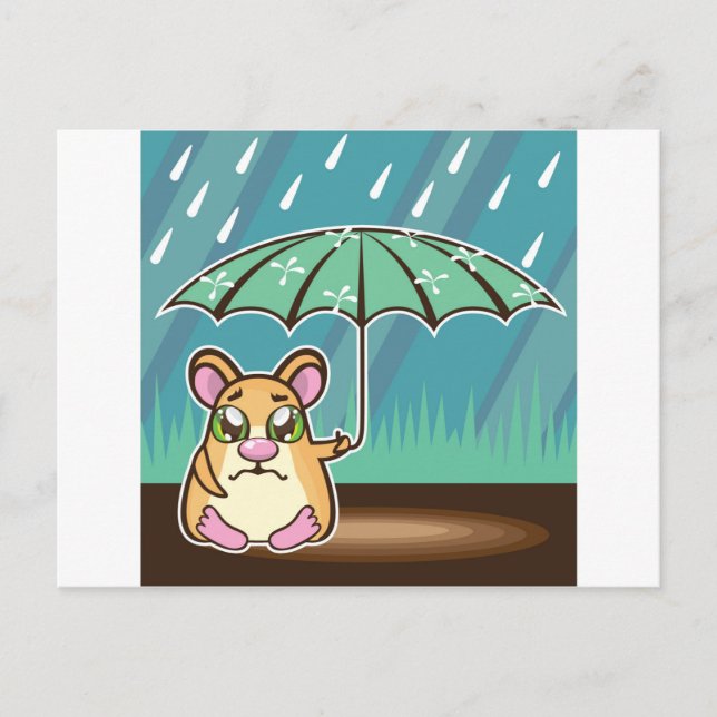 Homeless Hamster cartoon Postcard (Front)
