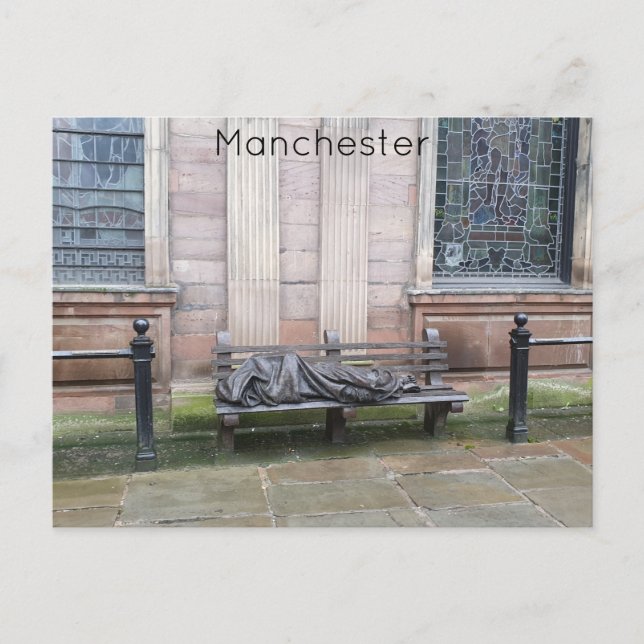 Homeless Jesus Statue Postcard (Front)