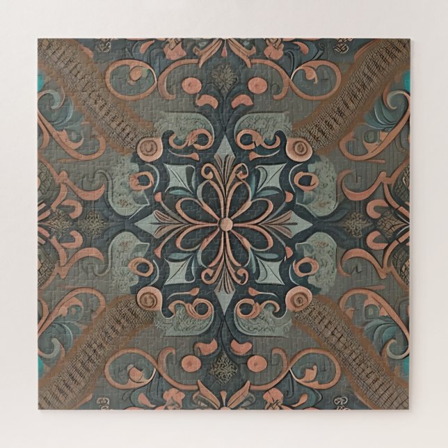 Homely cottage pattern jigsaw puzzle (Horizontal)