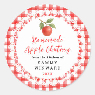 Homemade Apple Chutney Label