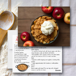 Homemade Apple Crisp Recipe Card