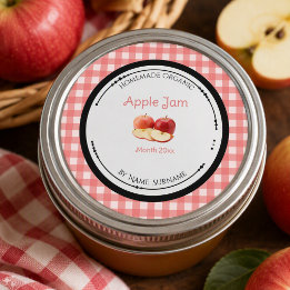 Homemade Apple Jam Label Sticker