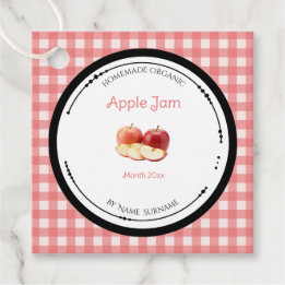 Homemade Apple Jam Label With Ingredients