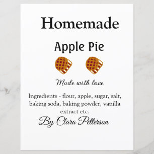 Homemade apple pie made with love add ingredients