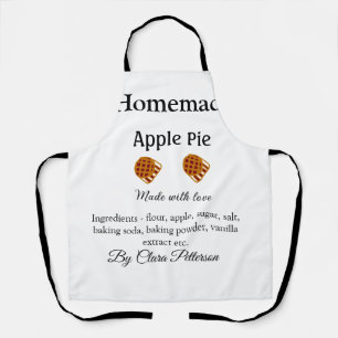 Homemade apple pie made with love add ingredients apron