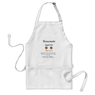 Homemade apple pie made with love add ingredients standard apron