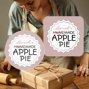 Homemade Apple Pie with Fluted Edge Label Border