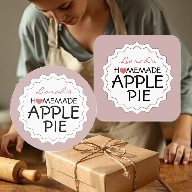Homemade Apple Pie with Fluted Edge Label Border (Creator Uploaded)