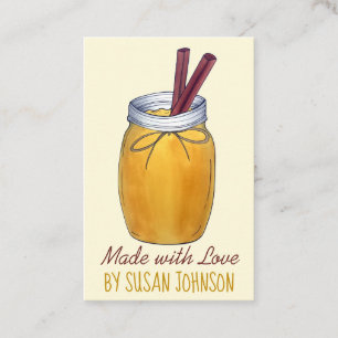 Homemade Applesauce Jar Canning Food Apple Sauce Business Card