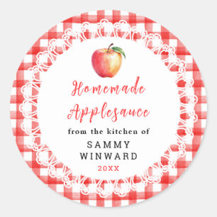 Homemade Applesauce Jar Label