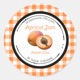 Homemade Apricot Jam Label Sticker