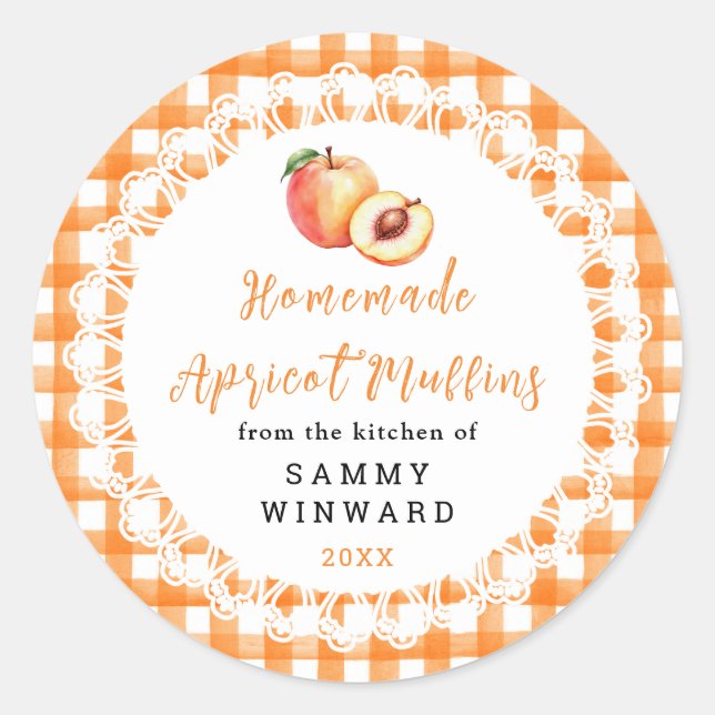 Homemade Apricot Muffin Label (Front)