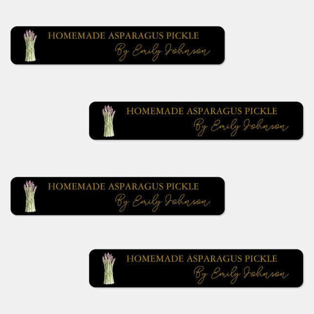 Homemade Asparagus Pickle Thin Label (Group)