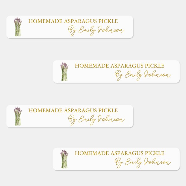 Homemade Asparagus Pickle Thin Label (Group)