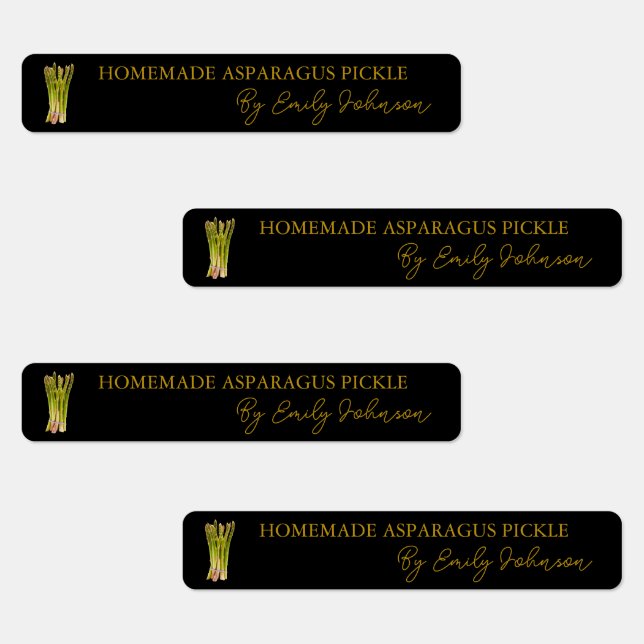 Homemade Asparagus Pickle Thin Label (Group)