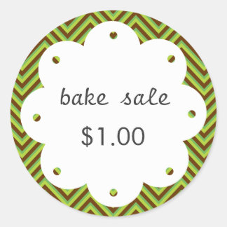 Homemade Bake Sale With Scalloped Edge Circle Classic Round Sticker