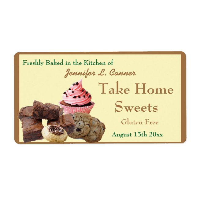 Homemade Baked Goods Assortment Bright Brown Edge (Front)