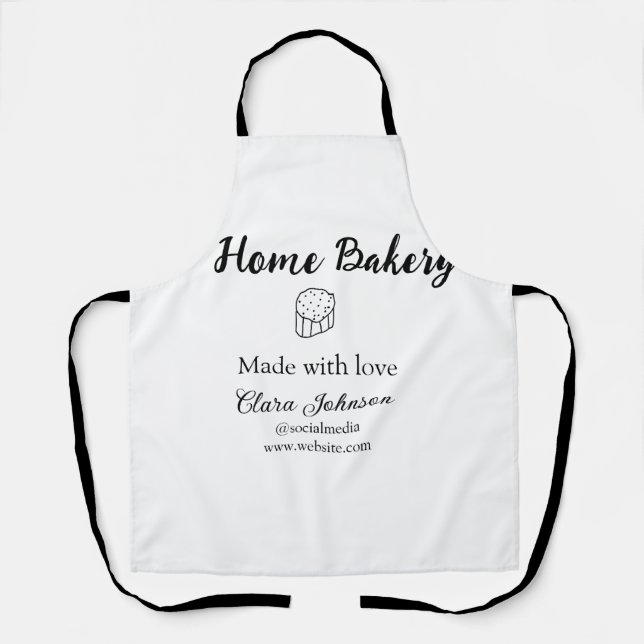 Homemade bakery add your text name custom  apron (Front)