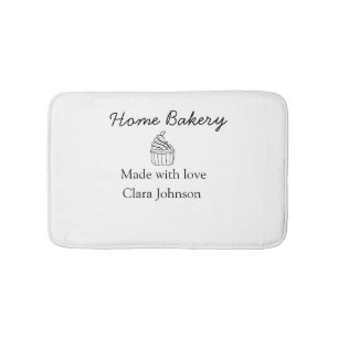 Homemade bakery add your text name custom bath mat