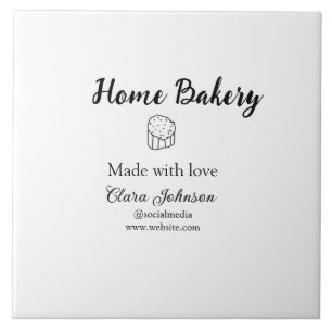 Homemade bakery add your text name custom ceramic tile