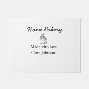 Homemade bakery add your text name custom doormat